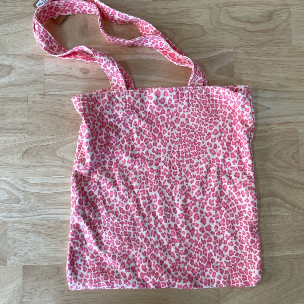 Brandy Melville pink leopard tote bag